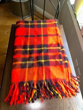 Faribo woolen mills plaid throw blanket